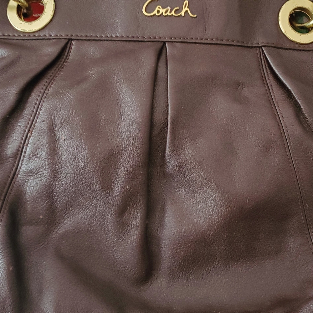 Leather coach bag